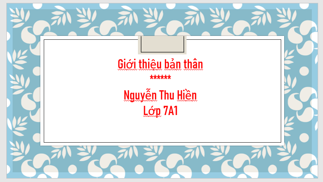 CHỦ ĐỀ E: BÀI 12 - TẠO BÀI TRÌNH CHIẾUMỞ ĐẦUCâu 1: Em biết những phần mềm nào sau đây là phần mềm trình chiếu: Word, Excel, PowerPoint, Keynote?Với phần mềm trình chiếu mà em biết, em đã làm được gì?Đáp án chuẩn:PowerPoint, Keynote. 2. Bài trình chiếu và nội dung trang chiếuCâu 1: Bạn Quân đã tạo một bài trình chiếu bằng PowerPoint giới thiệu về bản thân (Hình 3). Hãy nhận xét bài trình chiếu theo các gợi ý sau:Hình thức trình bày có đẹp không?Bài trình bày gồm có những nội dung nào? Có đầy đủ thông tin không?Có những đối tượng nào trên các trang chiếu?Đáp án chuẩn:- Hình thức trình bày đẹp.- Bài gồm trang tiêu đề và các trang nội dung với đầy đủ thông tin tóm lược.- Các trang chiếu có văn bản và hình ảnh.LUYỆN TẬPCâu 1: Em hãy sử dụng phần mềm PowerPoint tạo bài trình chiếu tương tự như ở Hình 3. Sau đó bổ xung trang tiêu đề một trang chiếu giới thiệu các nội dung chính của bài trình bày gồm: thông tin cá nhân, thành tích, sở thích.Đáp án chuẩn:Các em tham khảo mẫu sau:VẬN DỤNGCâu 1: Em hãy chuẩn bị một số hình ảnh hoặc video để đưa vào các trang chiếu mà em đã bổ xung ở phần Luyện tập?Đáp án chuẩn:Một số hình ảnhTỰ ĐÁNH GIÁ