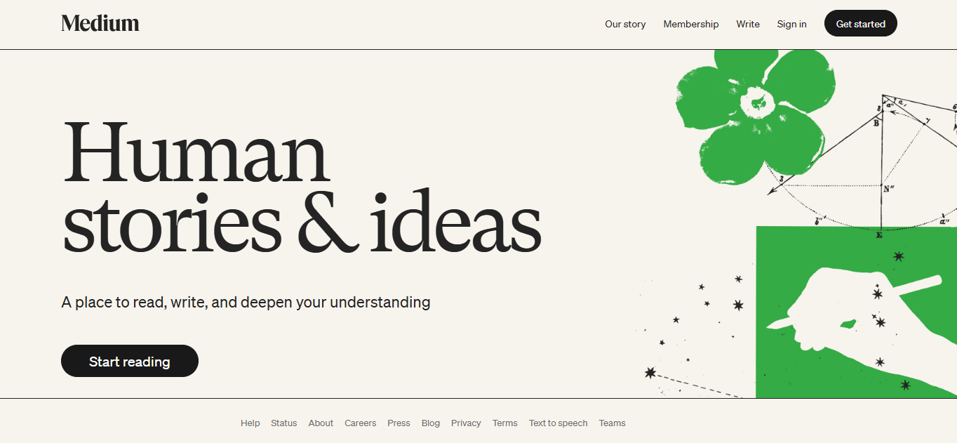 a screenshot of medium an author Website that Will Get You Noticed