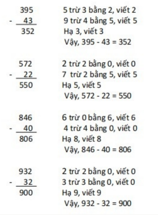 BÀI 77. PHÉP TRỪ( KHÔNG NHỚ) TRONG PHẠM VI 1000