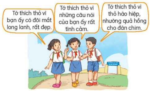 BÀI 10. QUẢ HỒNG CỦA THỎ CONKHỞI ĐỘNGCâu hỏi: Theo em, sóc sẽ làm thế nào trong tình huống dưới đây?Cả buổi sáng, sóc mới kiếm được một hạt dẻ. Vừa định thưởng thức món ngon đó thì sóc nhìn thấy nhím đang ủ rũ vì đói.Giải nhanh:Chia sẻ hạt dẻ với nhím.Giấu hạt dẻ đi để ăn một mình…ĐỌCCâu 1: Khi nhìn thấy cây hồng có quả xanh, thỏ đã nghĩ gì và làm gì? Giải nhanh:Nghĩ:  Chờ hồng chín mình sẽ thưởng thức vị ngọt lịm của nó