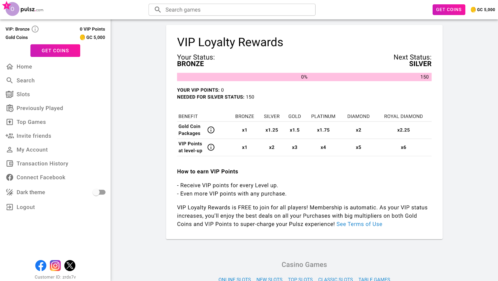 VIP Loyalty Rewards