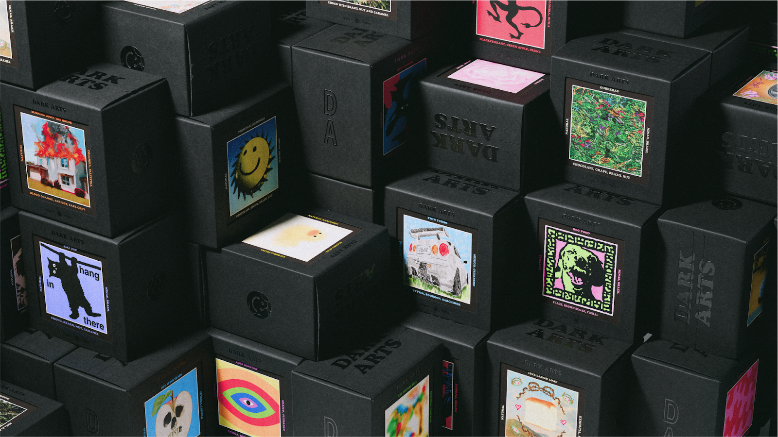 Image from the Dark Arts Coffee’s Bold Packaging and Branding Redesign article on Abduzeedo