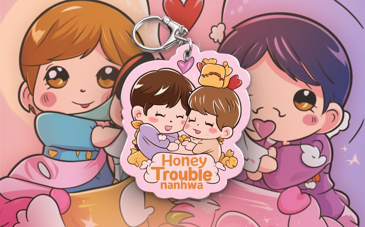 Honey Trouble Keychain