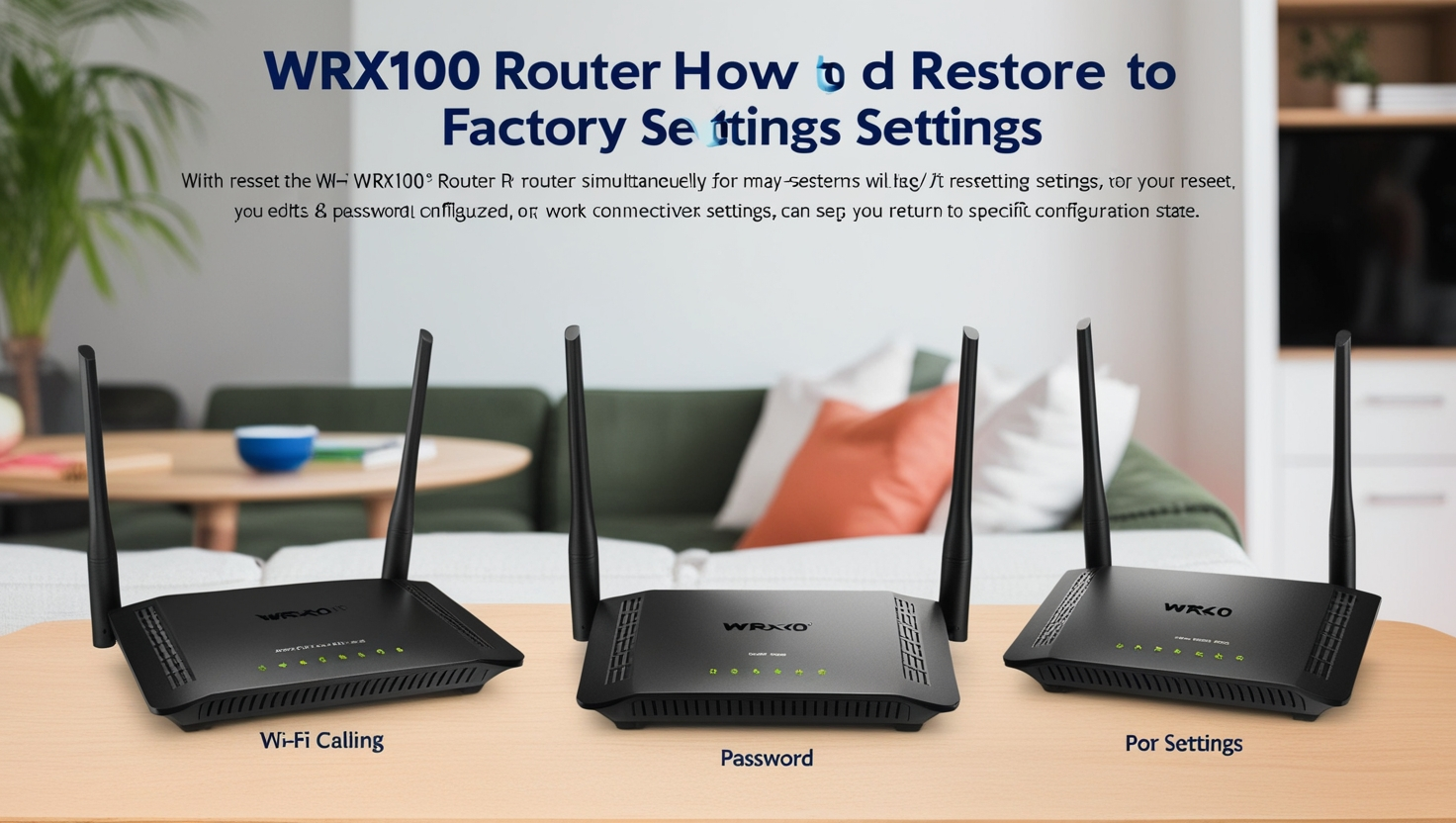 WRX100 Router How to Restore to Factory Settings