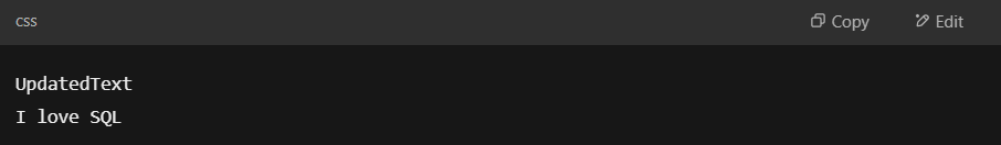 Replaces "Python" with "SQL".