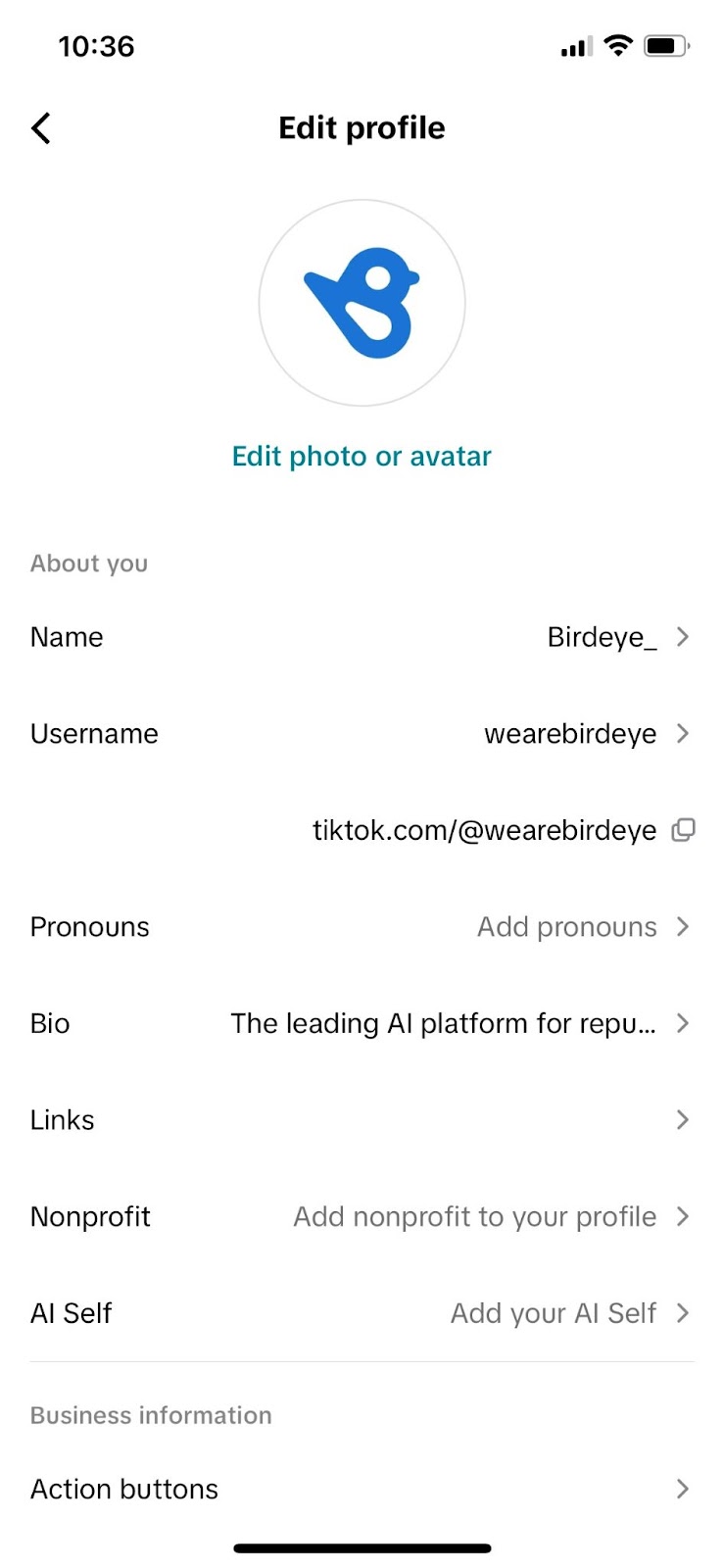 First step screenshot