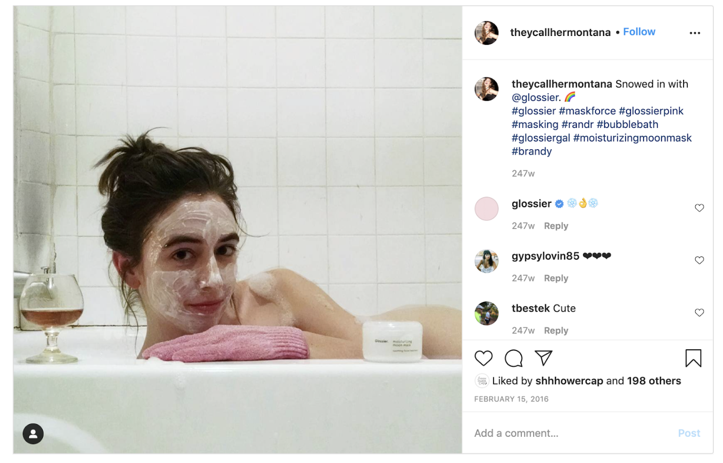 Glossier launches a brand ambassador program.