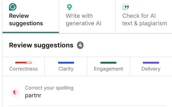 Grammarly helps blog content