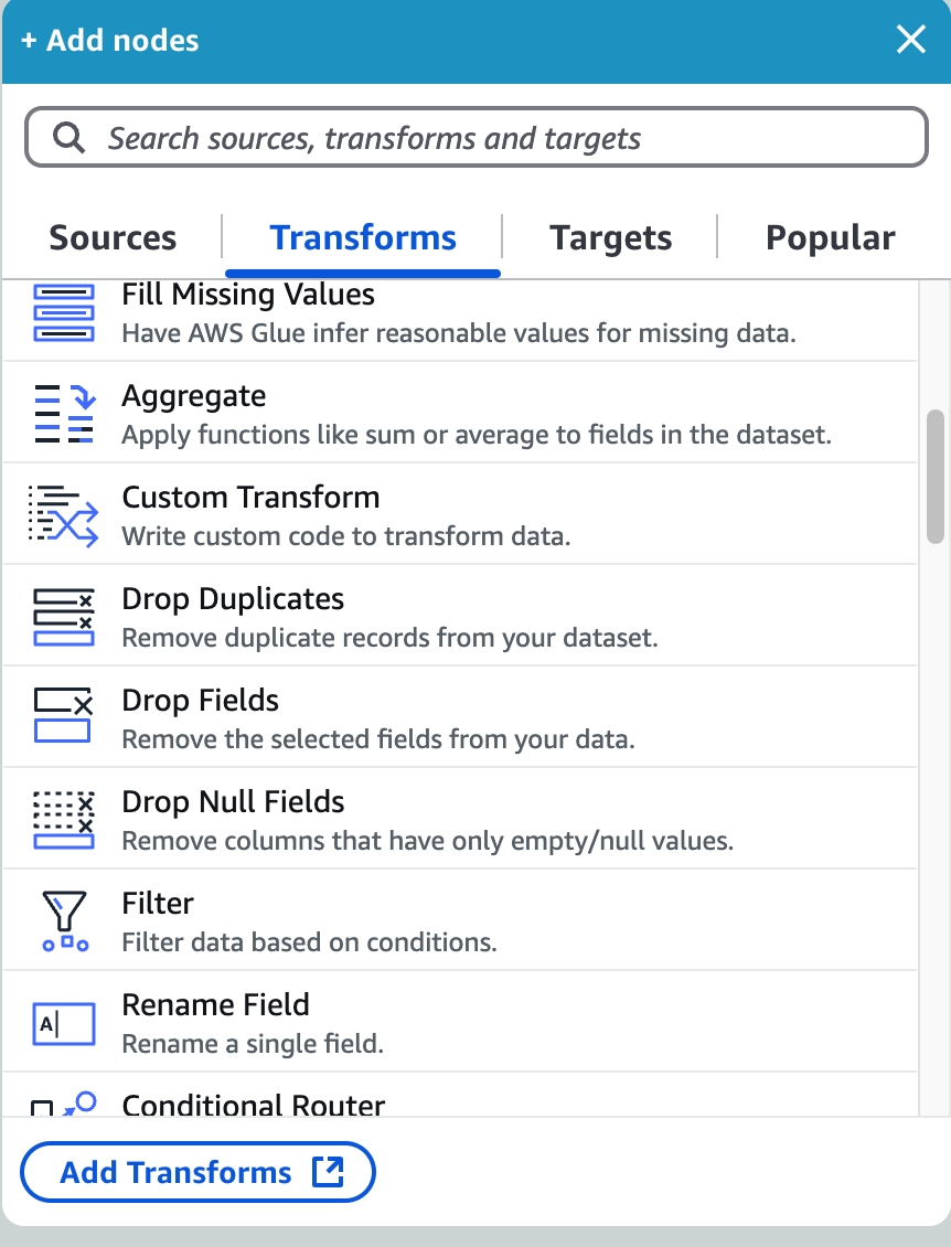 Transforming Data