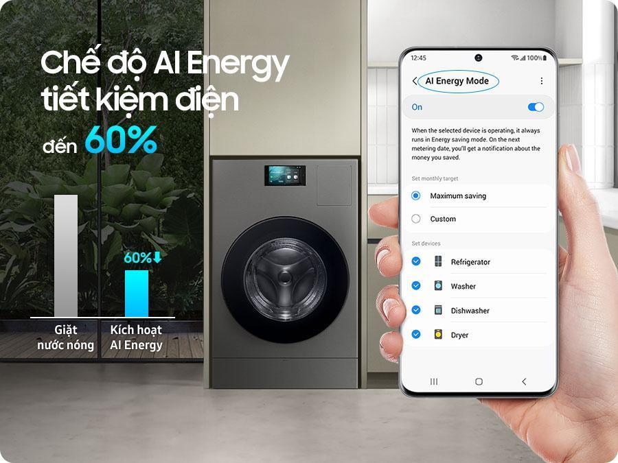 Máy giặt sấy bơm nhiệt Samsung Bespoke AI Heatpump chinh phục người dùng Việt với loạt công nghệ AI mới -