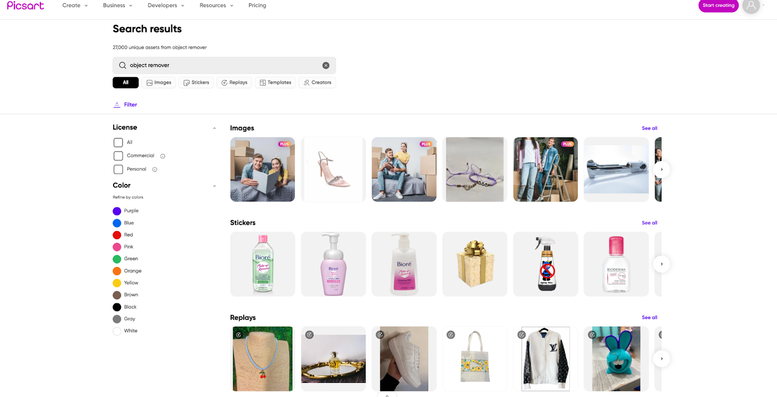 Picsart homepage 