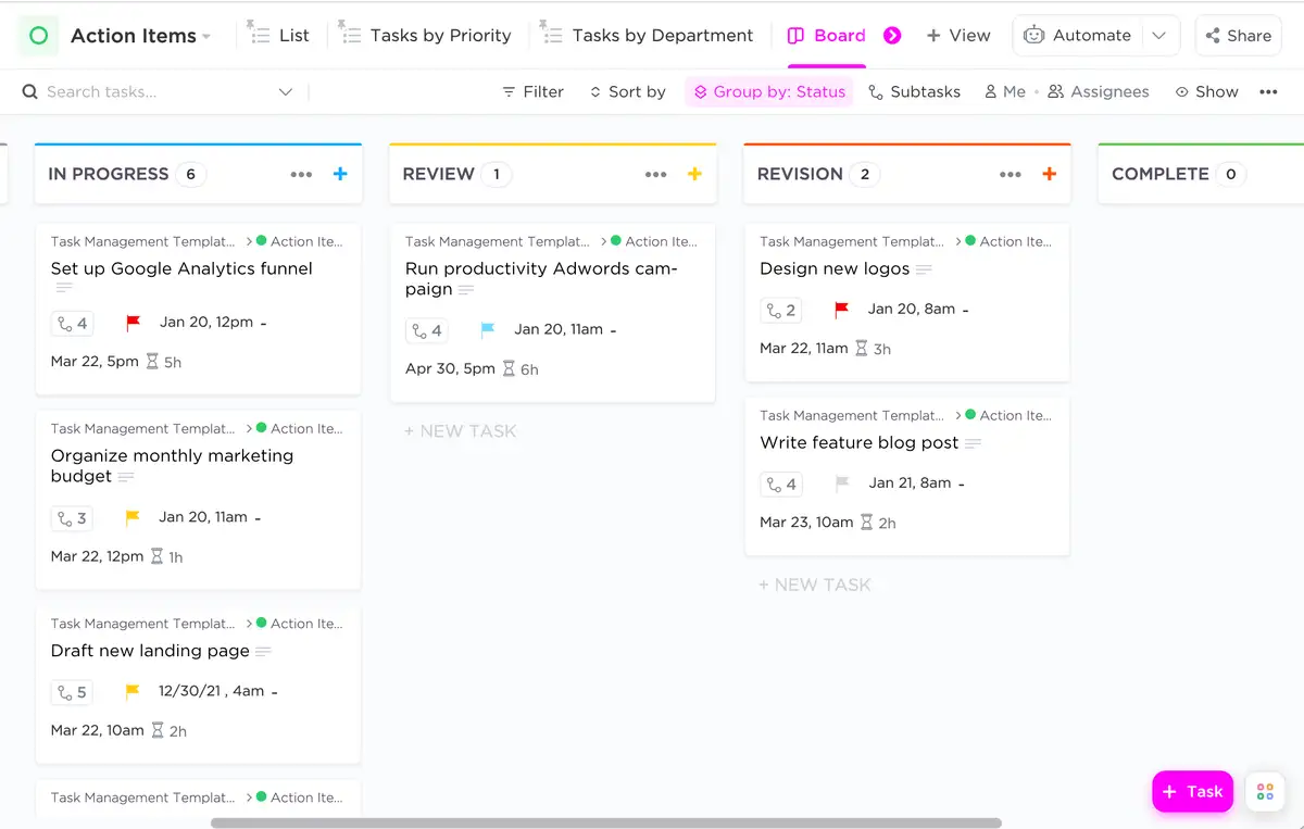 ClickUp Task Management