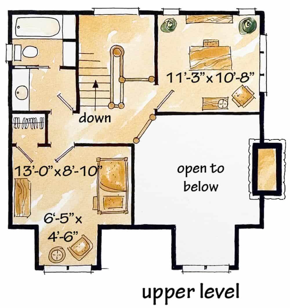 Second Level Floor Plan