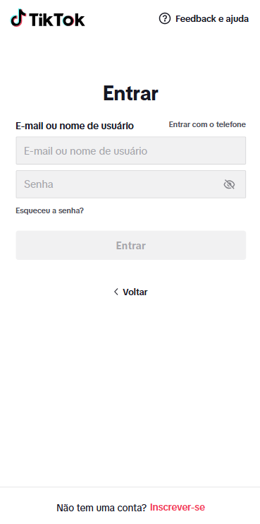 Como recuperar conta no TikTok