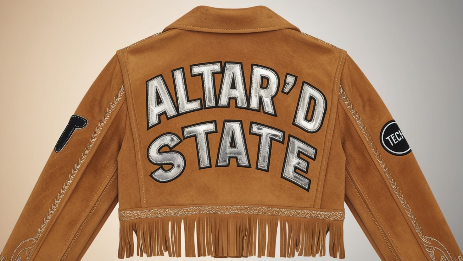 Altar'd State Cropped Faux Suede Fringed Jacket