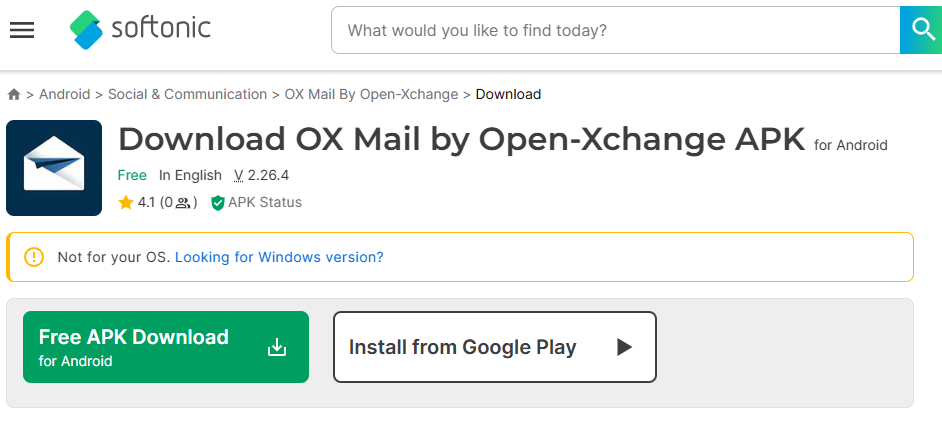 OX Email App Download