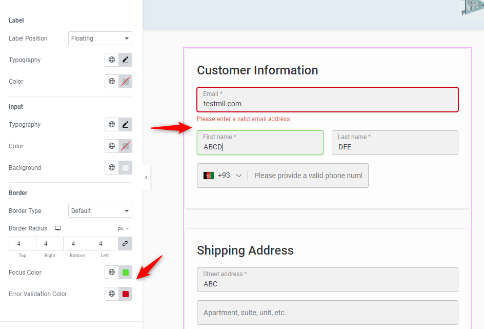 WooCommerce Phone Field validation