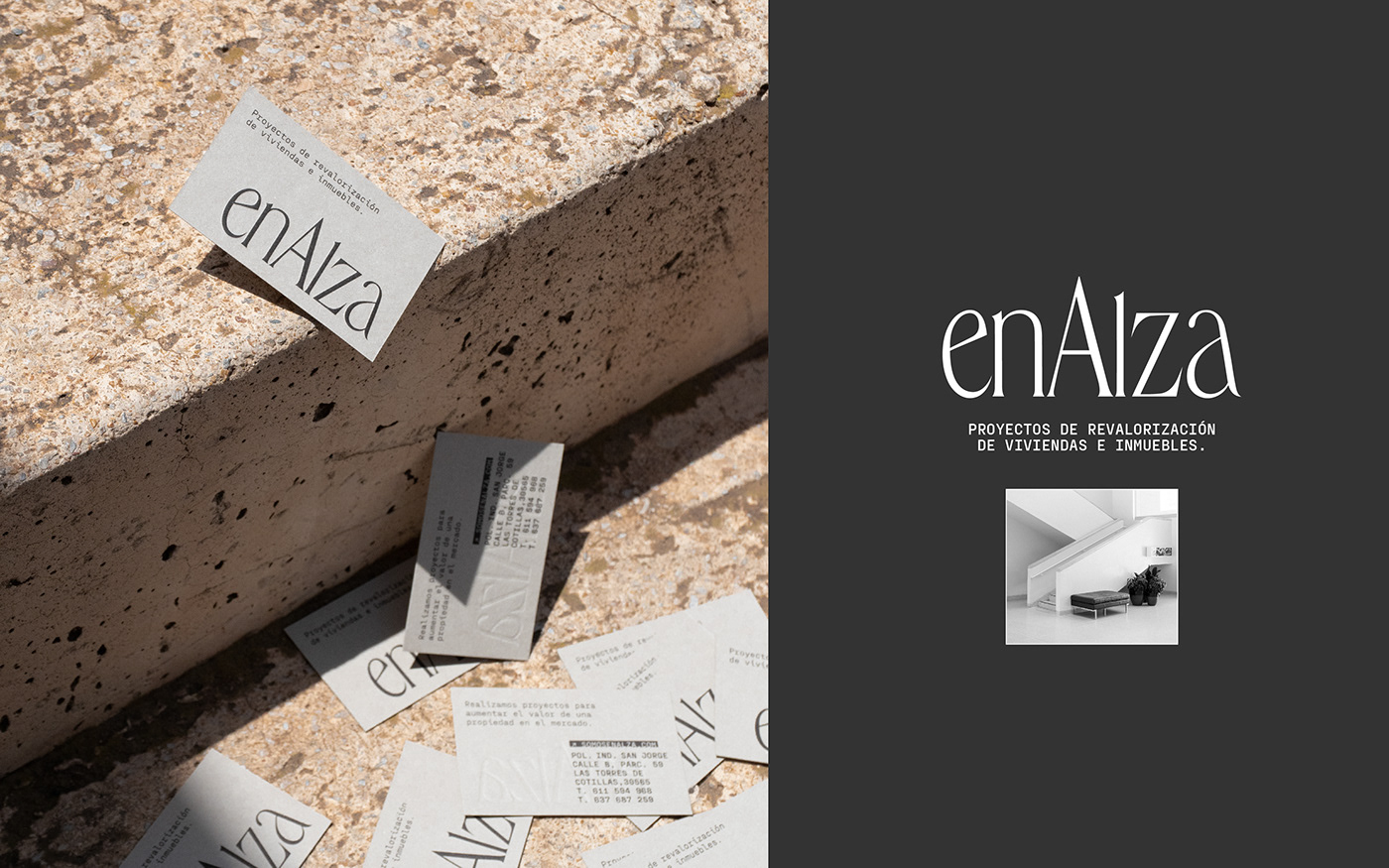 Branding: art direction photography for a business card about a real state company.