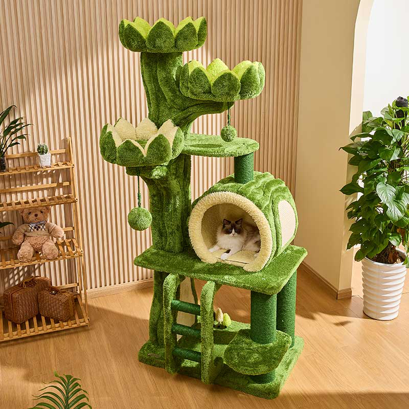 Verdant Wilderness Climbing Cat Tree Tower (5)