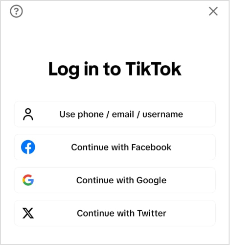 log in to tiktok