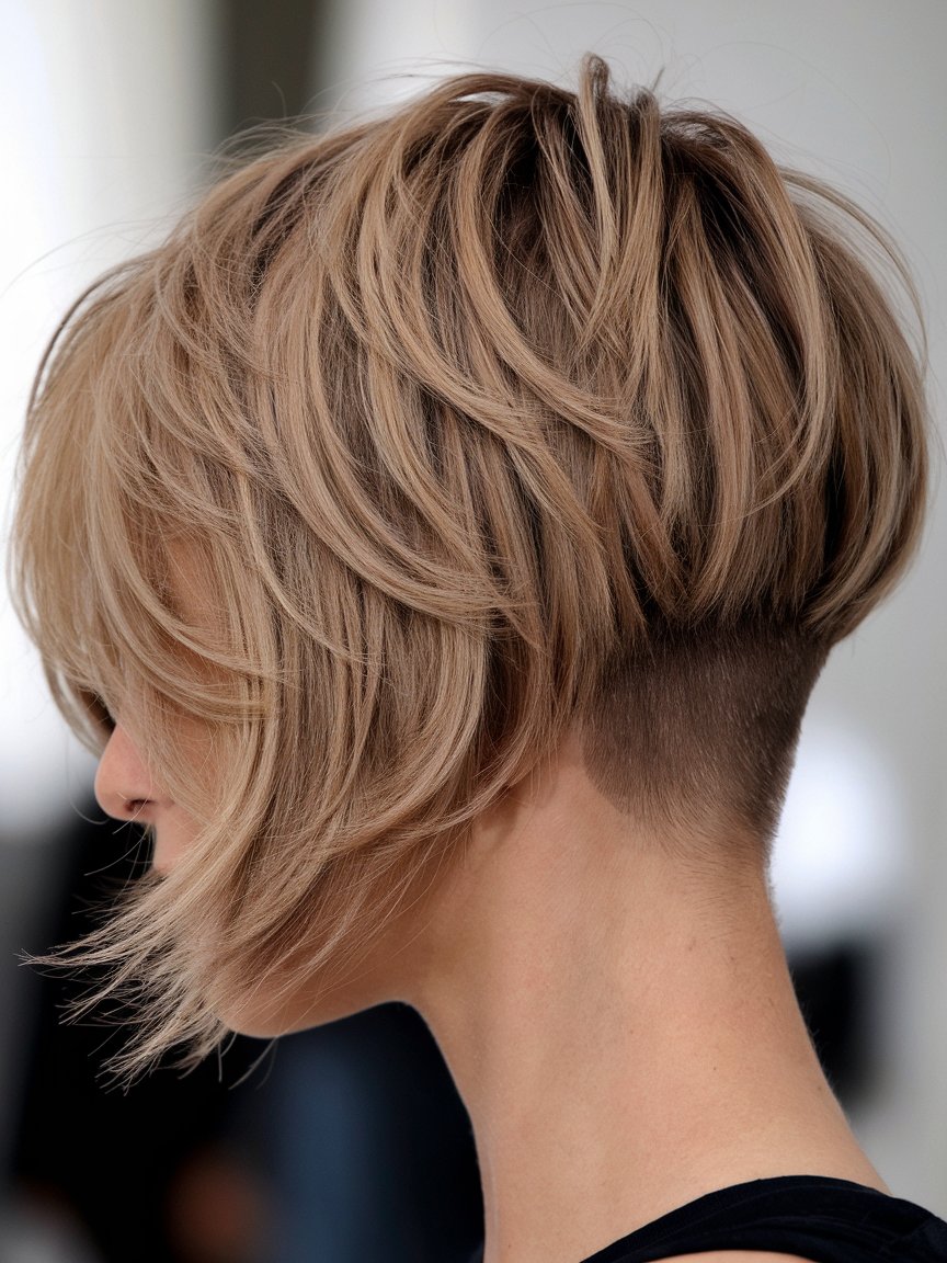 8. Layered Pixie with Undercut