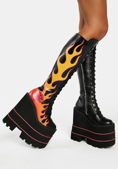 Koi Goth Cowgirl Boots side