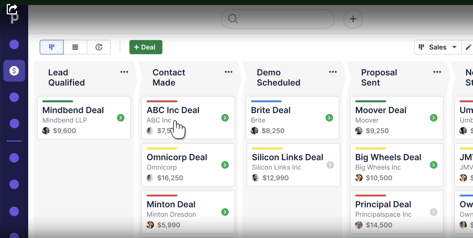 Lead Management system: Pipedrive-Best for visualizing and streamlining sales processes