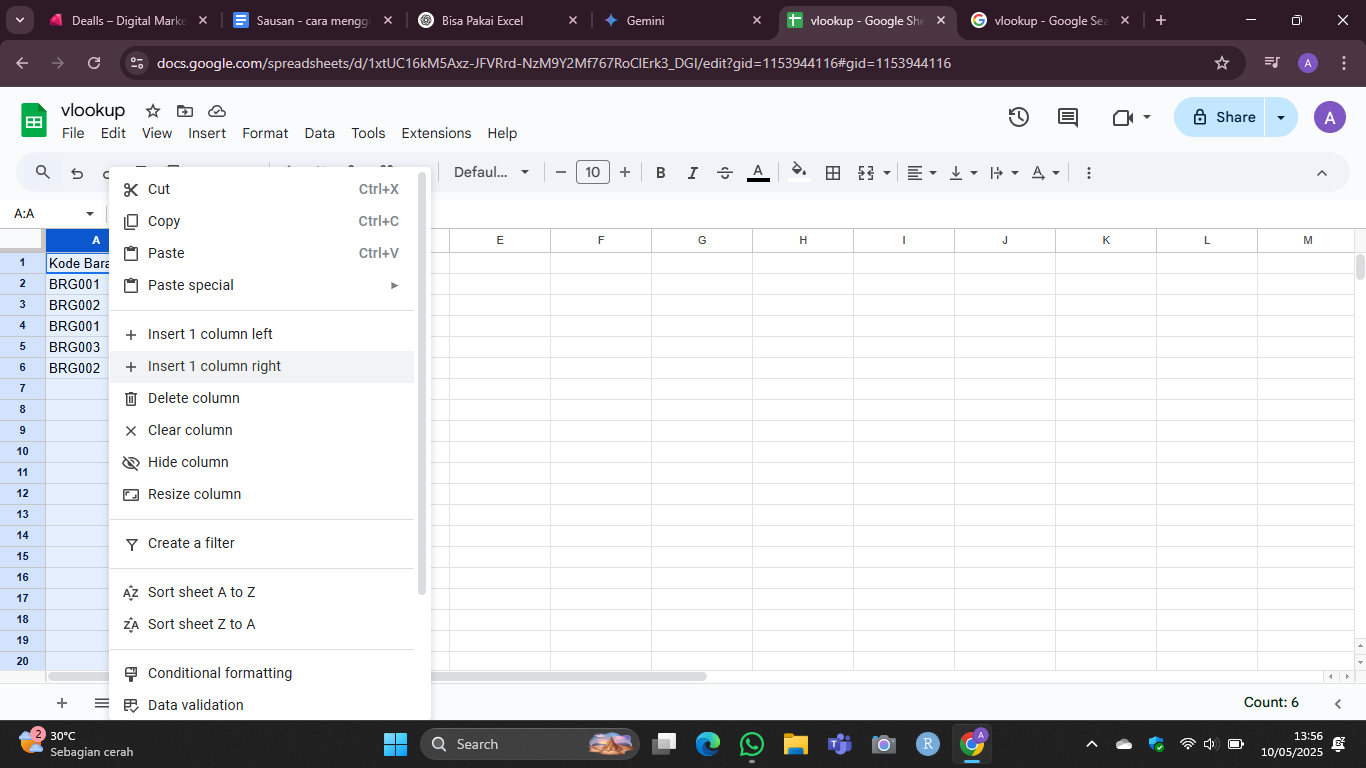 Cara Menggunakan VLOOKUP