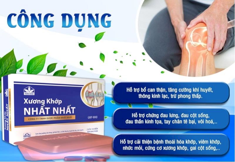 Công dụng chính của xương khớp nhất nhất 100 viên