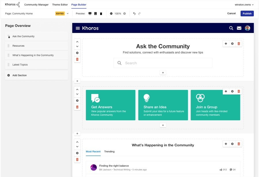 community management tool for social media from khoros