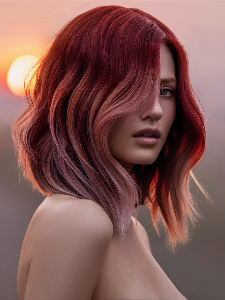 30. Sunset Ombre Waves