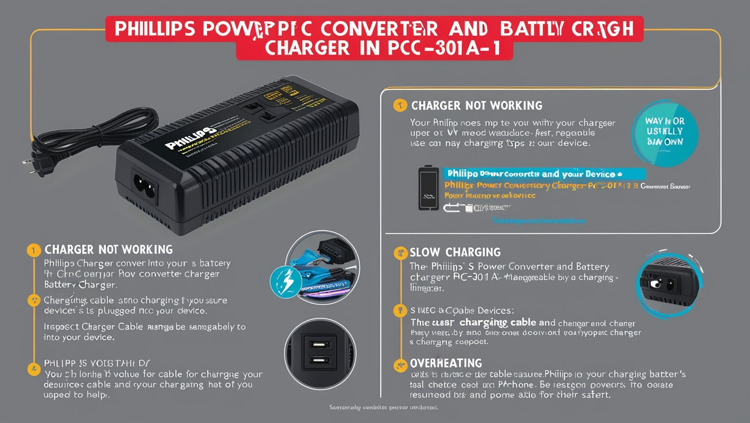 Phillips Power Converter and Battery Charger PC-301-A-1