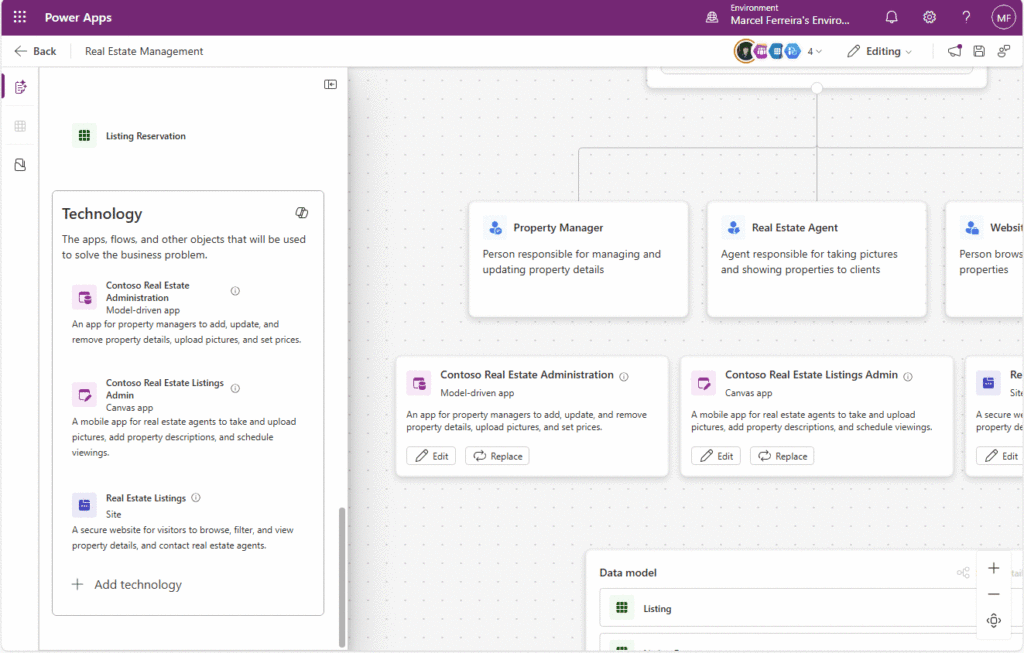 Microsoft low-code platform : Component reuse and imports