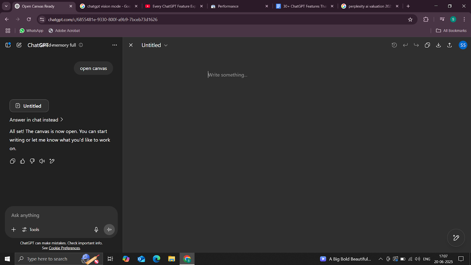 chatgpt canvas feature