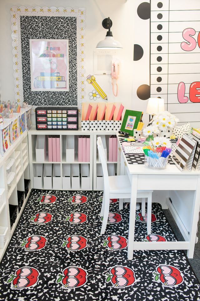 Teacher desk set up