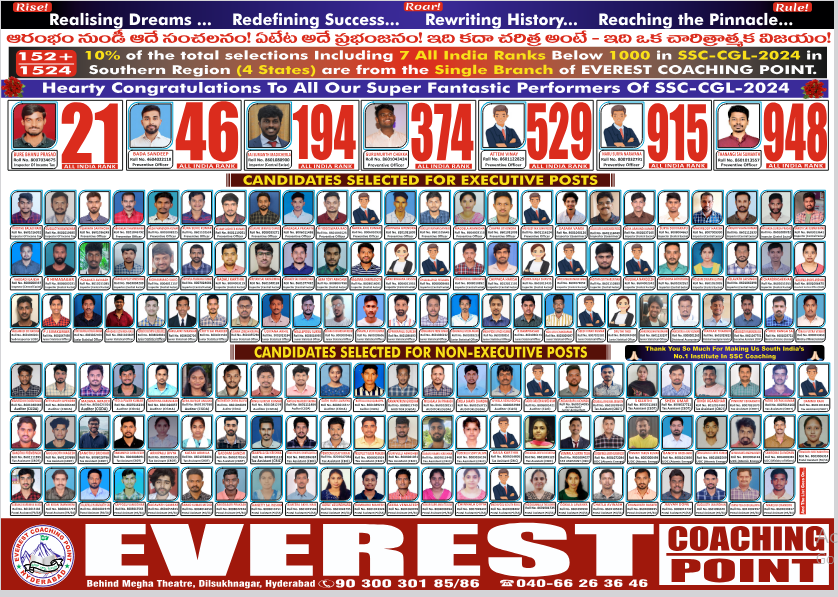 SSC CGL 2025 Notification released. Begin your exam preparation with Everest Coaching Point. Visit everestcoachingpoint.com for complete details.