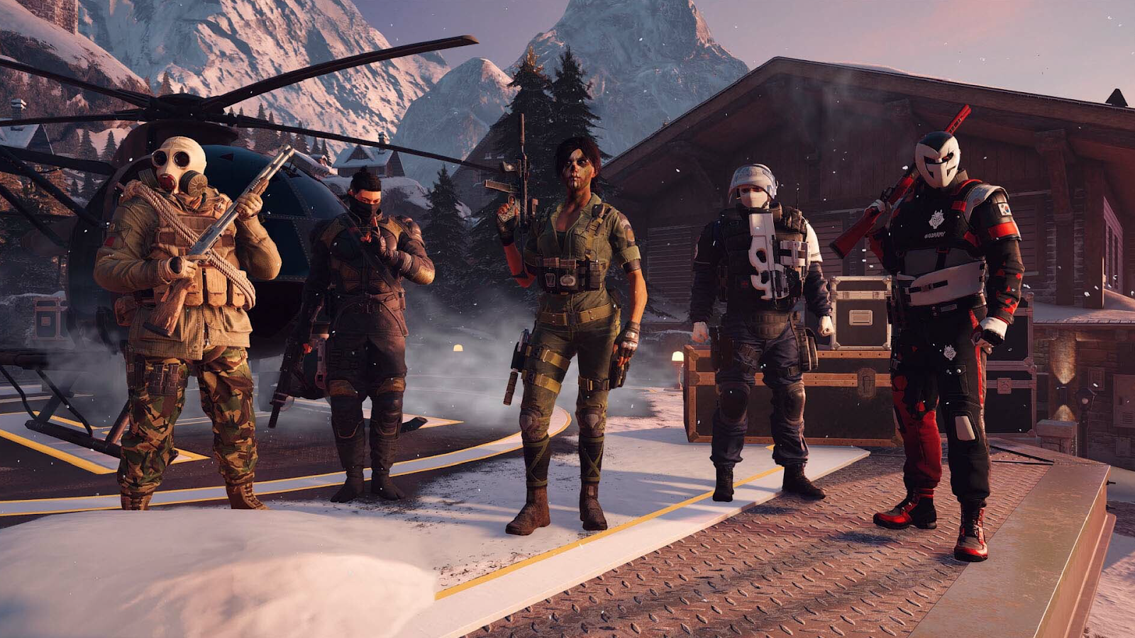 Screenshot of players holding weapons in Tom Clancy’s Rainbow Six Siege.