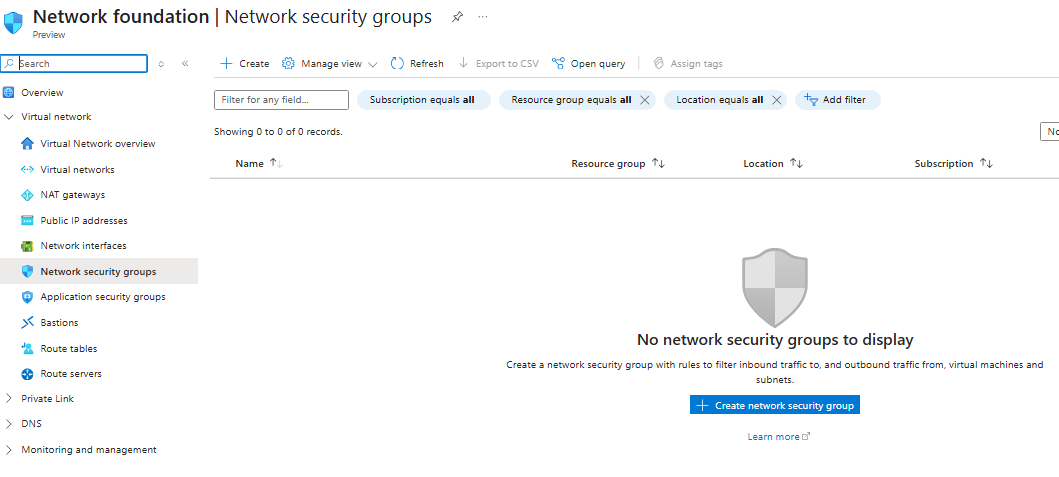 create-network-security-group
