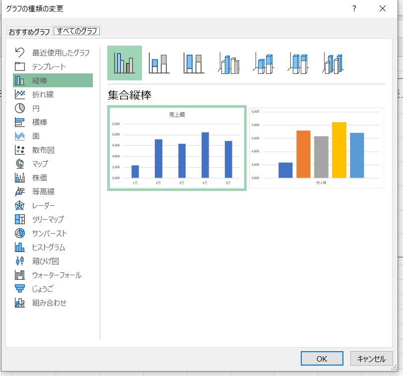 excel 棒グラフ