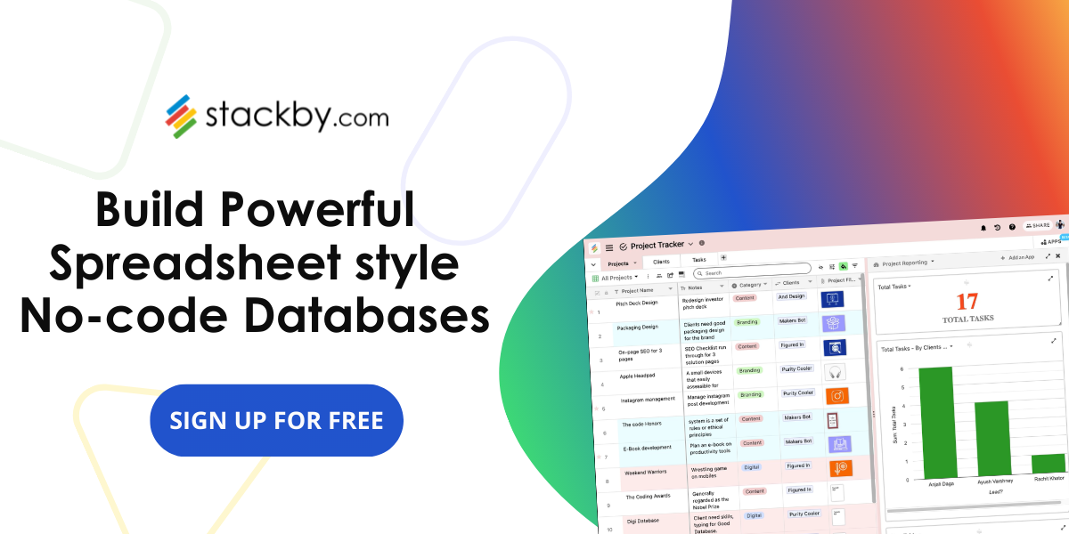 Build Powerful Spreadsheet styel No code Database