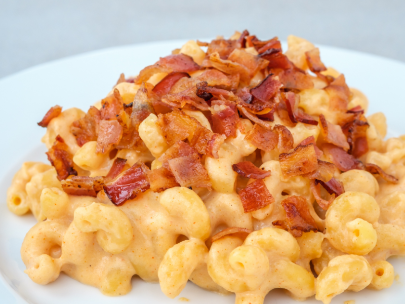 cottage cheese bacon mac and cheese