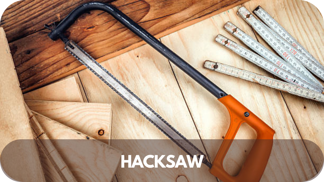 Easily trim blinds to size with a sturdy, efficient hacksaw.