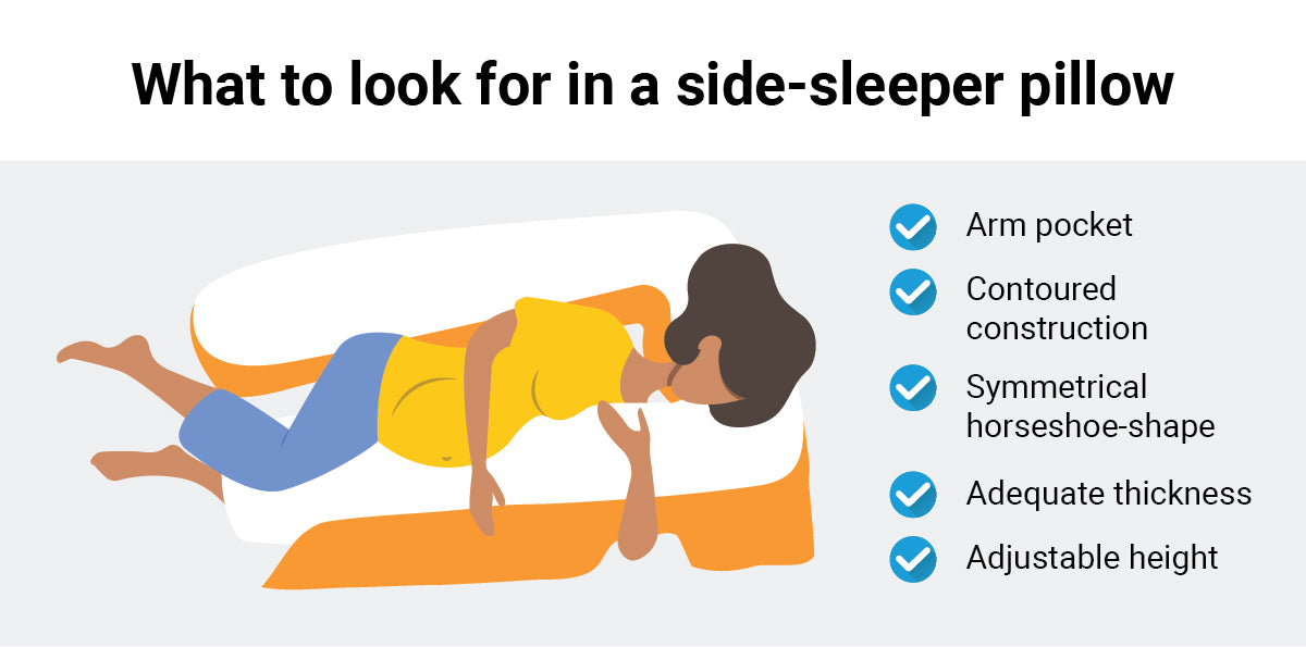 buying a side sleeping pillow guide infographic