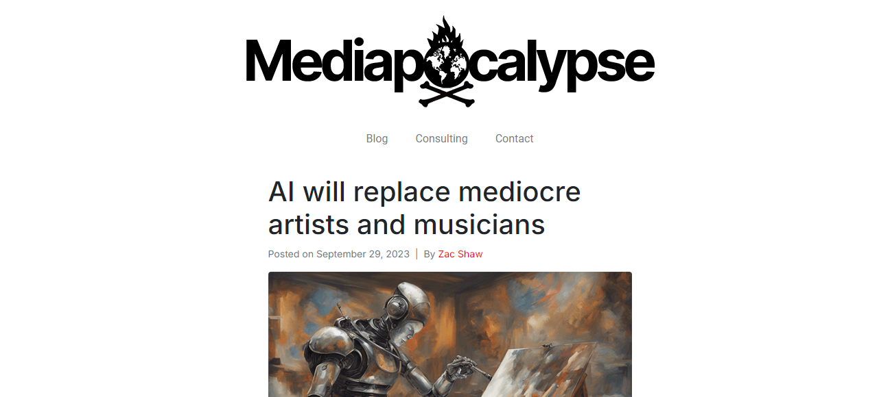 AI article from Mediapocalypse