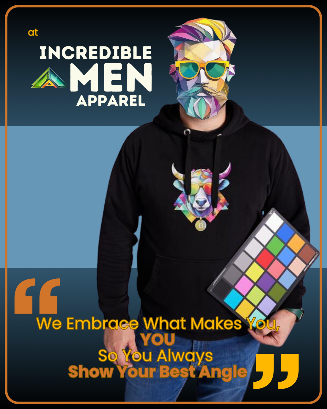 A person wearing a hoodie and holding a puzzle box

Description automatically generated