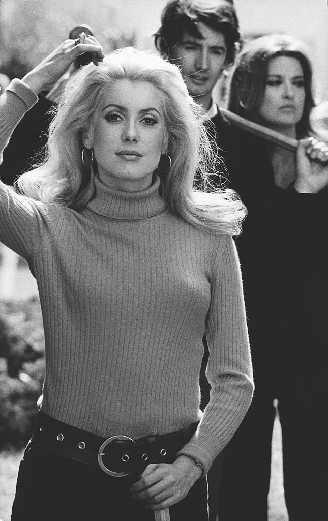 Catherine Deneuve on the set of ‘La Chamade’ in France, 1968.