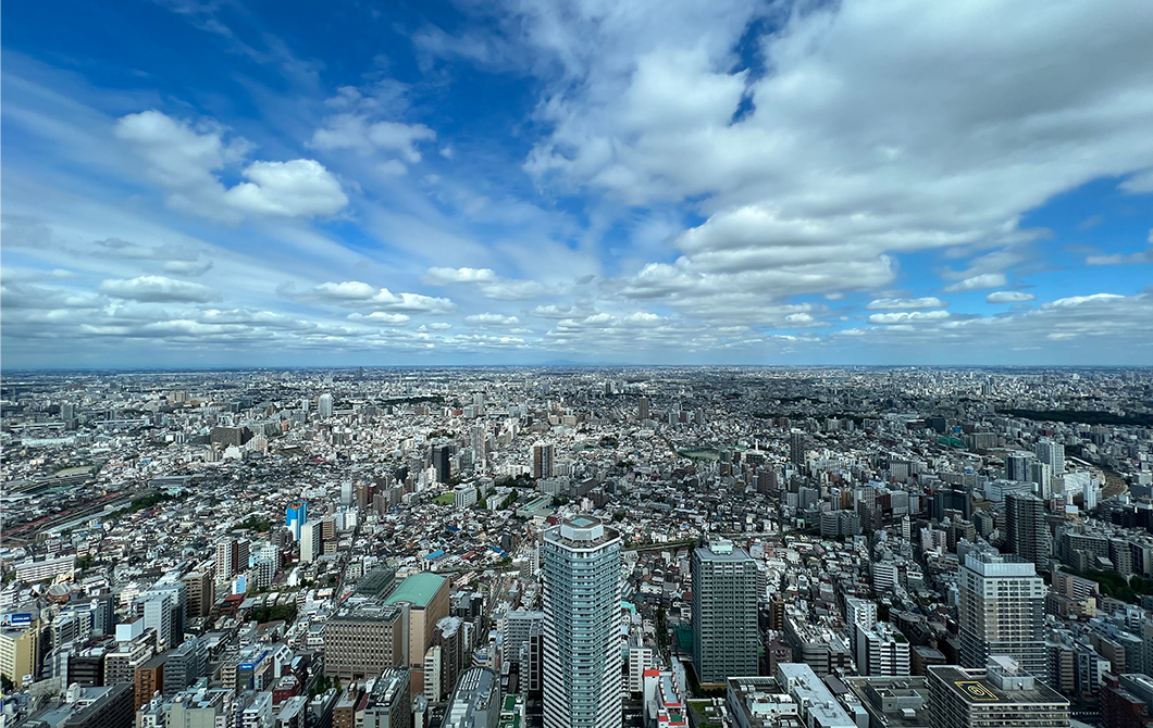 サンシャイン60から見える展望パークの景色