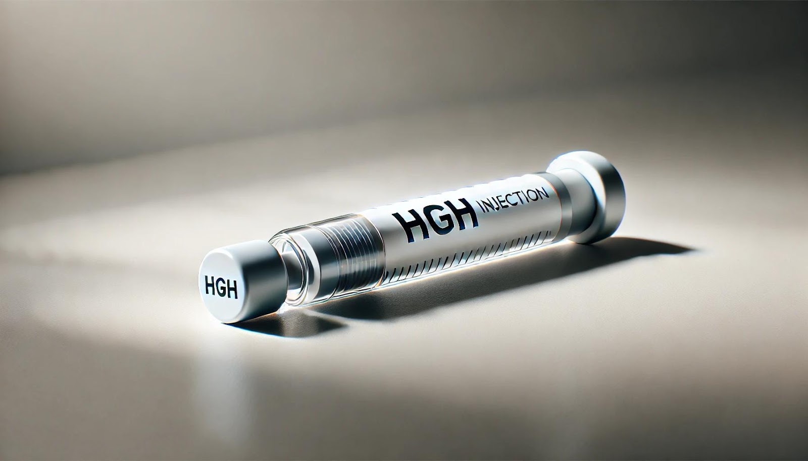 An image depicting an example of an human growth hormone (HGH) injection pen