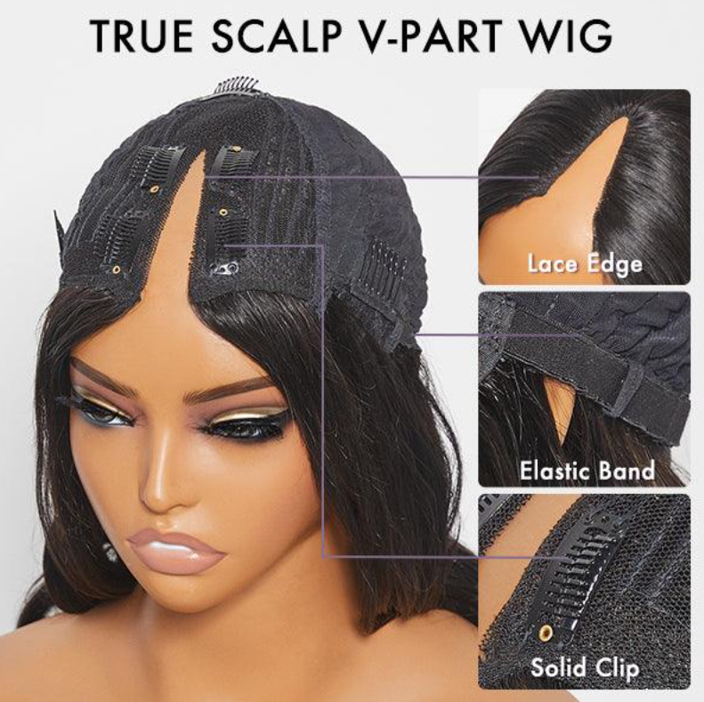 V Part Wig