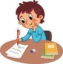 A Boy Is Studying On A Table Stock Illustration - Download Image Now -  Writing - Activity, Child, Handwriting - iStock